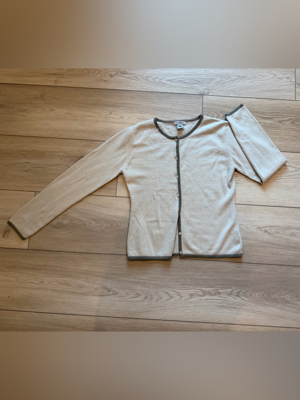 mac & jac Vintage Cream Cardigan 100% Cashmere